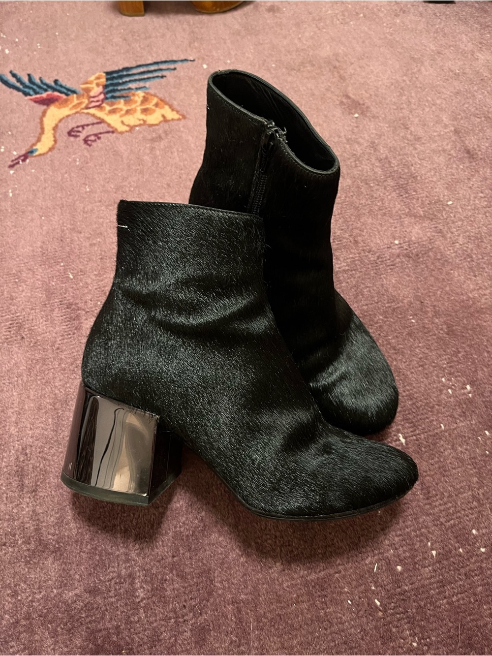 MM6 maison margiela calf hair boots